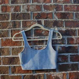 white and light blue stripped set